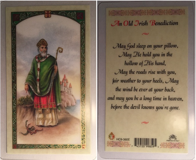 Saint Patrick Holy Card